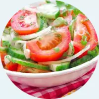 SALATA DE ROSII CU CASTRAVETI/TOMATO CUCUMBER SALAD